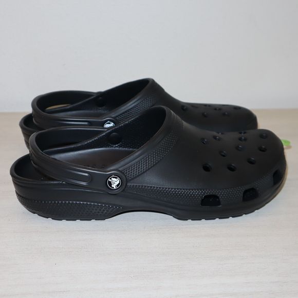 Crocs 10001-001 Men's Sz 13 Black Noir Classic Clogs - Picture 5 of 7